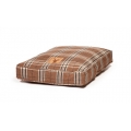 Large Brown Tartan Duvet Dog Bed - Danish Design Newton Truffle